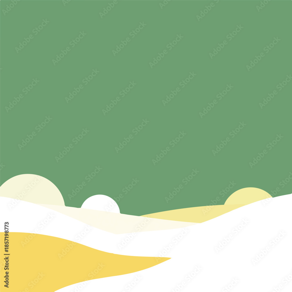 Obraz premium Minimalist abstract landscape with green sky