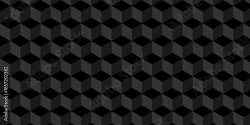 Cubic wall texture pattern. seamless cube grid hexagon technology background. Geometric pattern illustration mosaic, square and triangle wallpaper.
