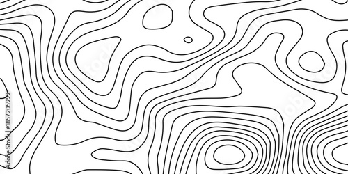 Seamless abstract background vector illustration featuring a vintage black wave pattern with swirling line art circles and decorative texture for a stylish wallpaper design