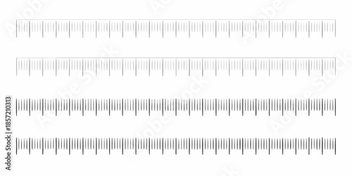 Visual representation of sound waves displayed as horizontal lines with varying densities