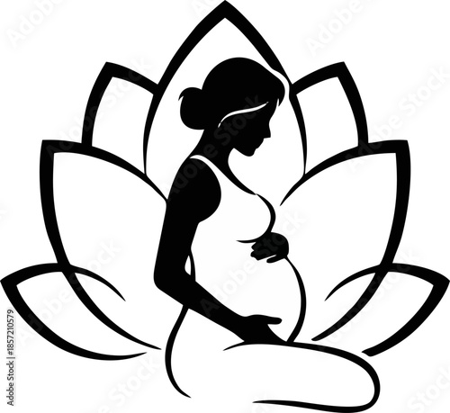 Prenatal Yoga Logo. 