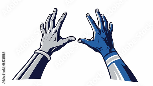 Point of View Perspective of Athlete Hands Reaching for Catch