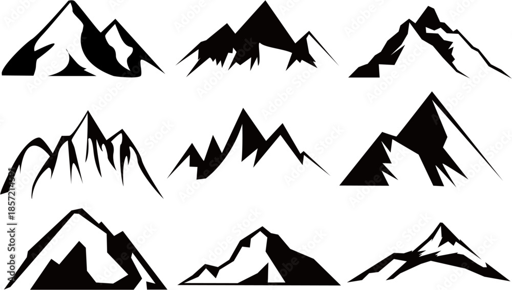 Fototapeta premium vector illustration of a mountain landscape