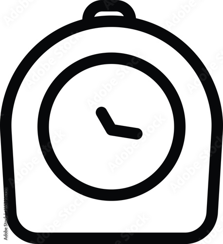Outline icon of alarm clock