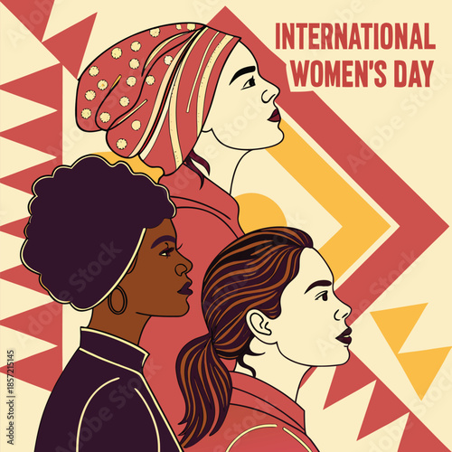 Empowering diverse women celebrating international women's day with strength and unity