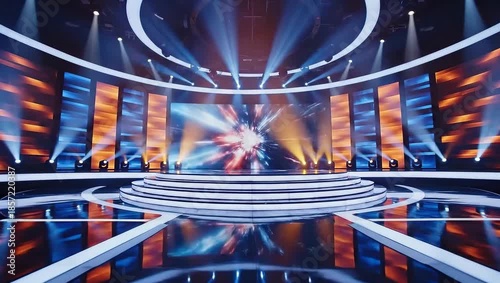 Spectacular Stage Lighting Design for a Modern Entertainment Venue.