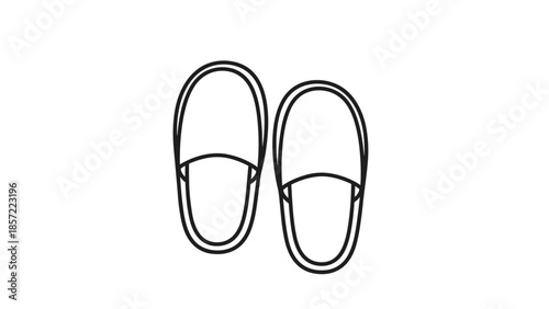 Modern black flip flops on white background for summer comfort, Generative AI.