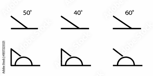 Angles and their reflections A geometric illustration of degree measurements