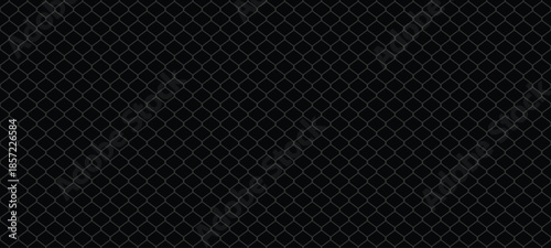 Steel wire chain link fence vector pattern background, steel mesh seamless pattern, mma cage fighting arena background, grid fence pattern
