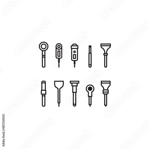 Otoscope icon art clinical equipment symbol