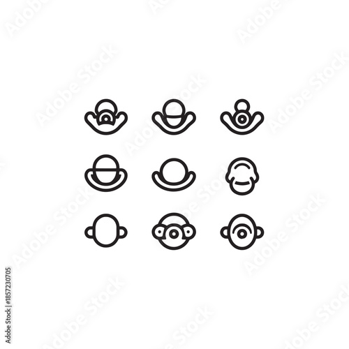 Pacifier icon art cute baby design