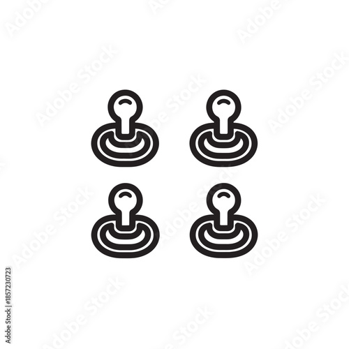 Pacifier icon art soft newborn illustration