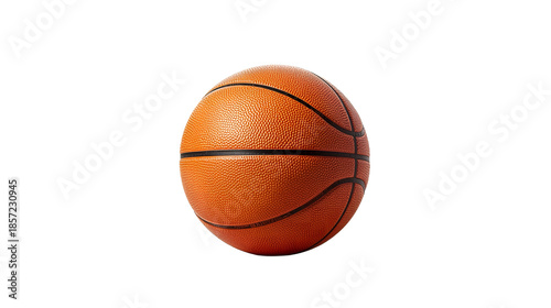 Orange Basketball Isolated on Black Background, Sports Equipment