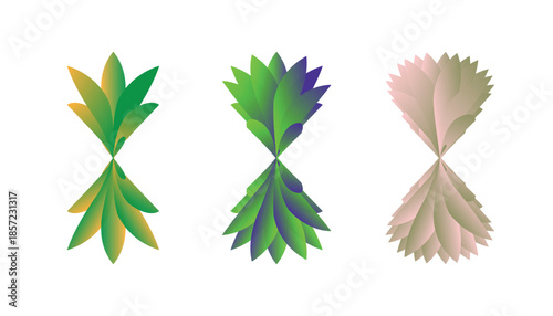 Abstract geometric shapes isolated on white background