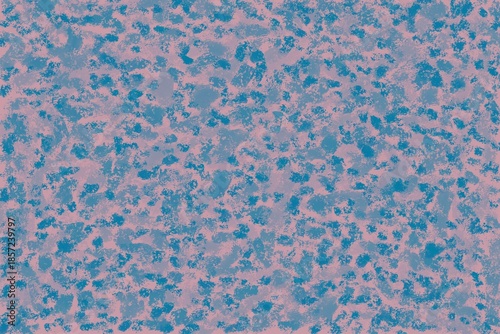 Abstract Pink and Blue Mottled Texture Background with Soft Sponged Pattern, a gentle, dreamlike abstract background featuring a soft pink base with blue and purple mottled brush-paint effects.
