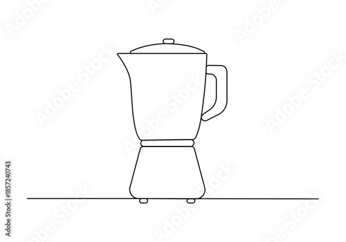 Continuous one line drawing Electric blender. Single line draw design vector illustration.