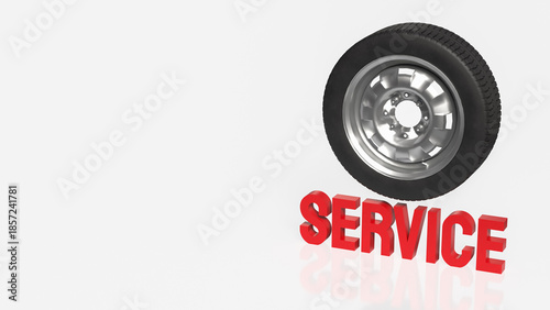 Professional Automotive Service and Vehicle Maintenance Concept 3d render.