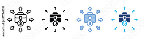 Expansion icon set multiple style collection