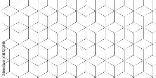 Structure geometric tile stripe square cube decorative thin minimal wallpaper. repeat creative element mosaic ornament vintage monochrome hexagon type gradient liner background.
