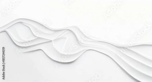 Elegant White Liquid Wave Layers Abstract Motion