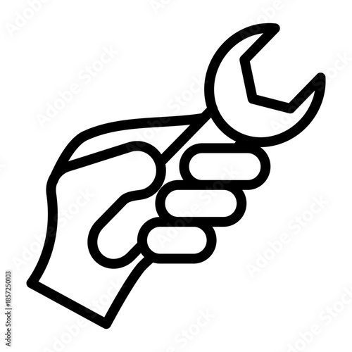 Installation Vector Line Icon Design