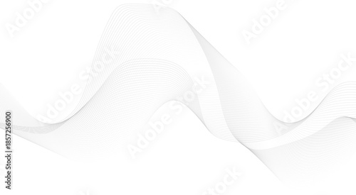 Wave line background with smooth shape. Beautiful wavy line on a white background. Pattern for stretch ceiling lighting. Simple, perfect and minimal design.