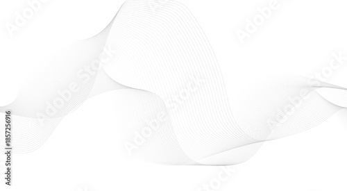 Wave line background with smooth shape. Beautiful wavy line on a white background. Pattern for stretch ceiling lighting. Simple, perfect and minimal design.