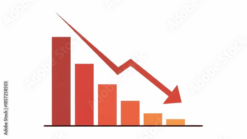 Downward trend illustrated in a graphic representation of declining statistics Free Download Downward trend illustrated in a graphic representation of declining statistics - GFXLoad