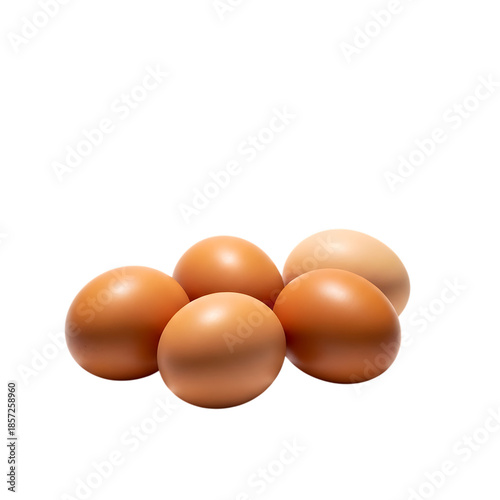 eggs on white background