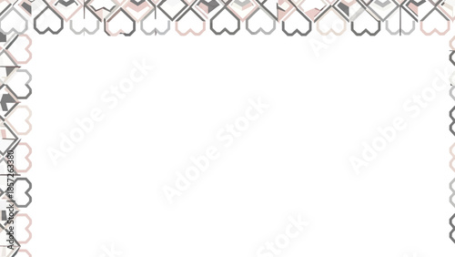 Elegant heart patterned border design for creative projects