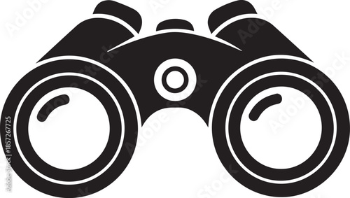 Binoculars silhouette vector black on a white background