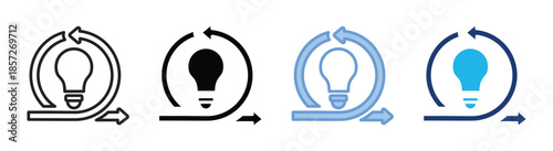 Agile icon set multiple style collection