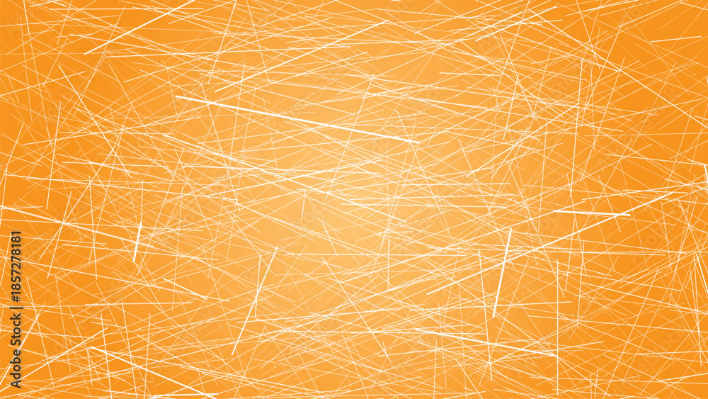 Obraz premium Abstract Orange Background with White Scribble Lines Texture