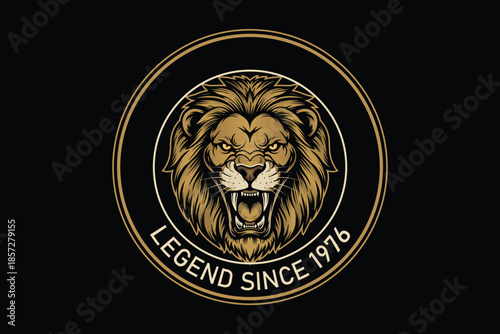 Majestic lion head logo with legend since 1976 text