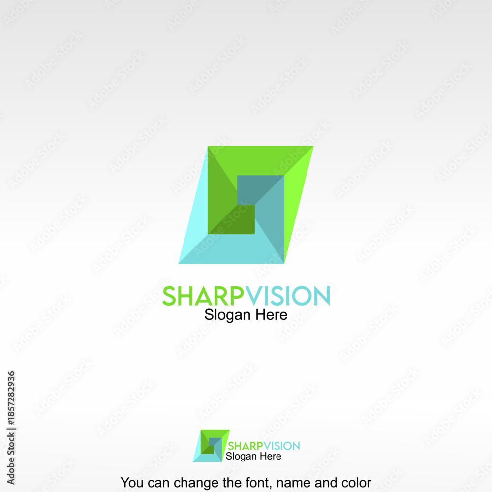 Fototapeta premium Sharp Vision. A sharp triangular shape with two colors. Symbolizing vision, decisiveness, and direction.