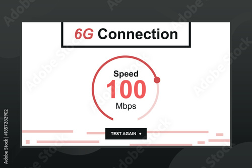 Modern 6G connection speed concept