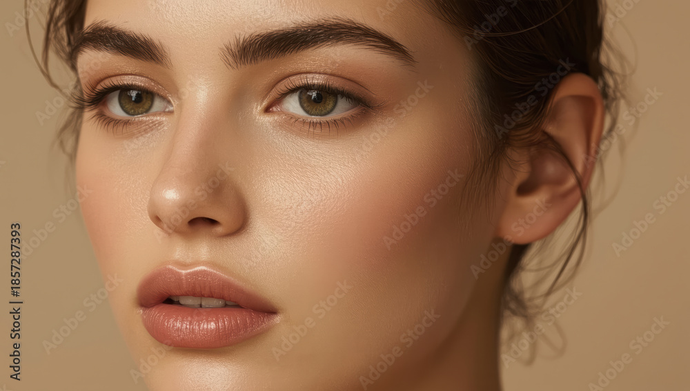 custom made wallpaper toronto digitalNatural skin closeup beauty portrait showing smooth complexion and calm expression