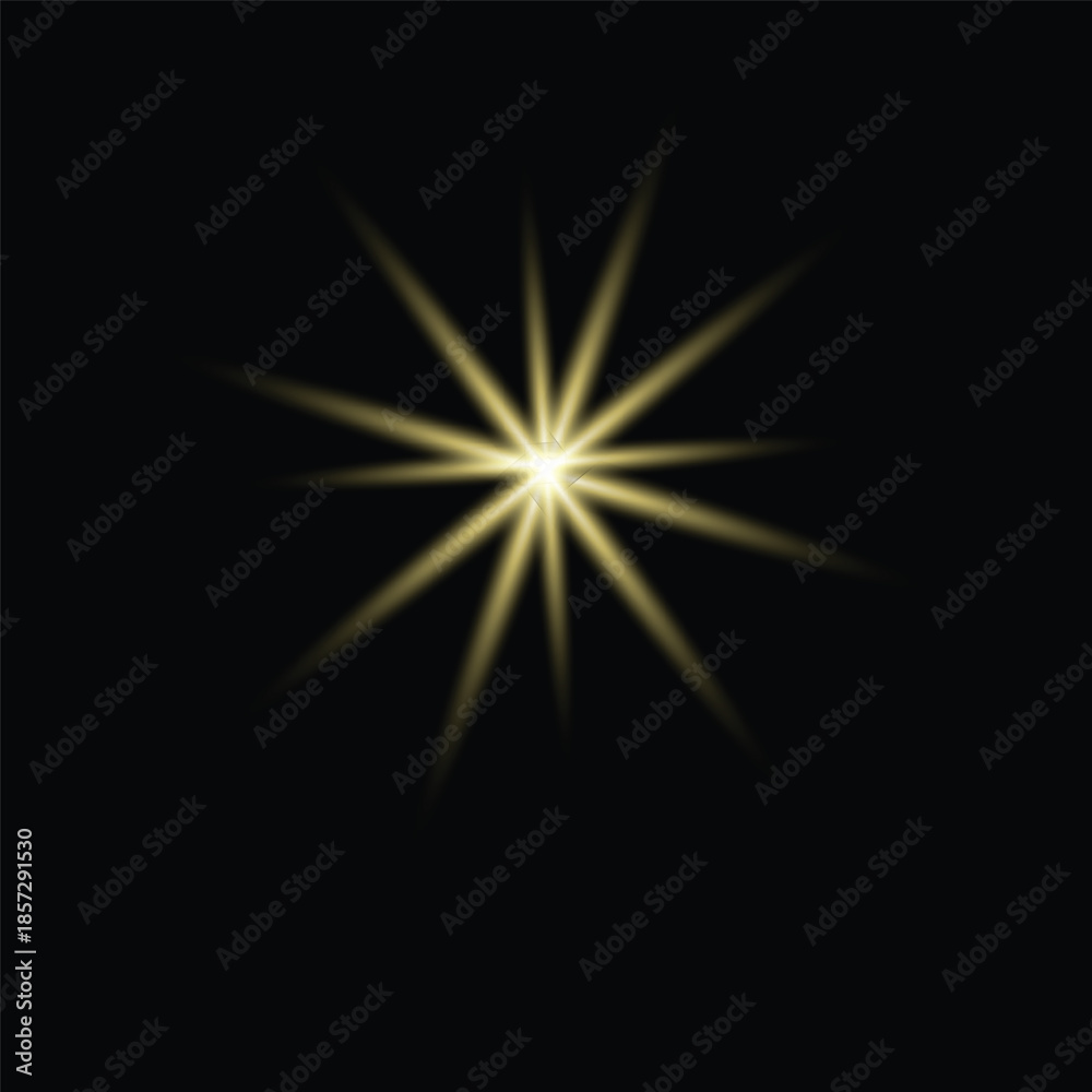 Fototapeta premium A bright shining star on a dark background
