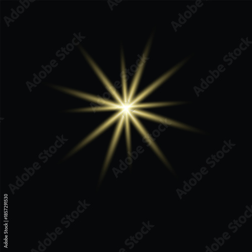 A bright shining star on a dark background