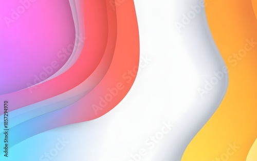 Vibrant abstract background with flowing colorful gradients and smooth curved layers creating a modern and dynamic visual aesthetic for design