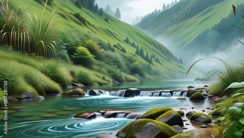 waterfall in the jungle