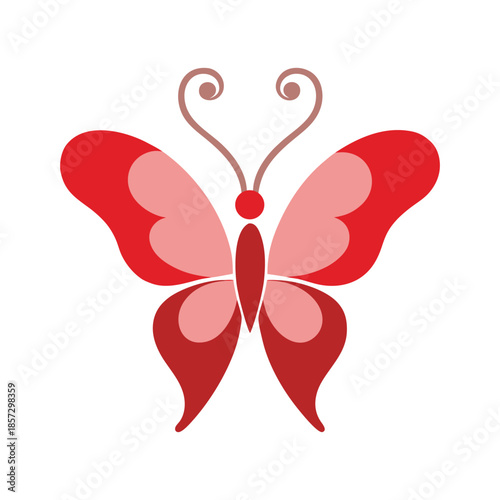 Elegant love themed butterfly illustration