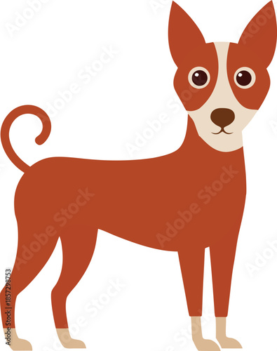 dog flat cartoon
