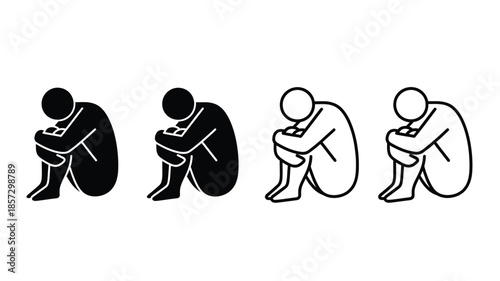 Evolution of humans depicted through four stages of posture and form