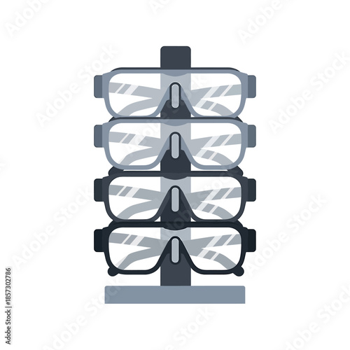 Stack of Trial Lenses for Eye Examination and Vision Correction.
