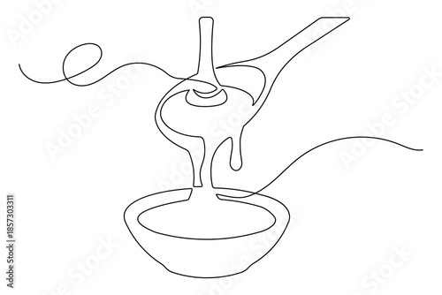 Seduction concept single line art minimal style illustration isolated