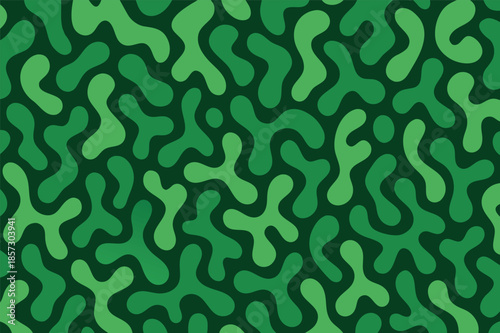 Green Abstract Camouflage Style Pattern Vector Background