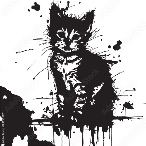 vector illustration of a cat