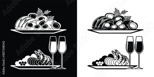 An elegant food illustration with exquisite details, showcasing a culinary delight isolated on white background, perfect for adding a gourmet touch