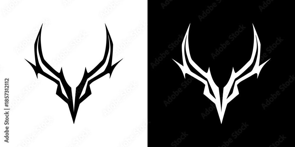 Fototapeta premium Clean Black Horn Icon Profess...